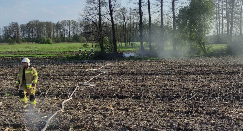 Pożar wysypiska śmieci w Tuchowiczu 