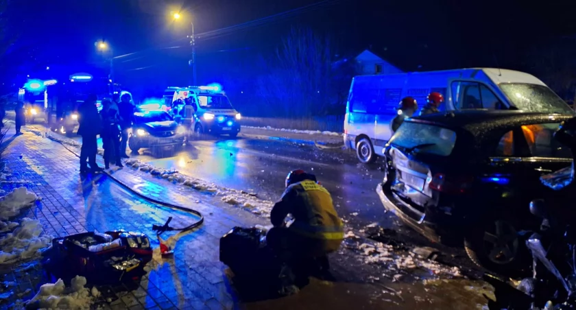 Wypadki, Wypadek Świderskiej Łukowie! Kierowca pijany sztok - zdjęcie, fotografia
