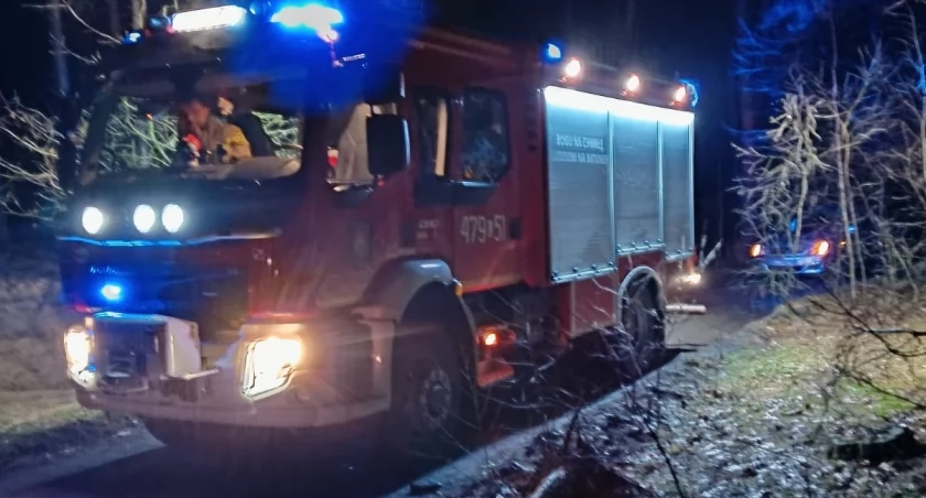 Niebezpieczna nocna jazda pod wpływem alkoholu w gminie Stanin. Interwencja OSP Stanin zapobiegła tragedii Fot. OSP Stanin