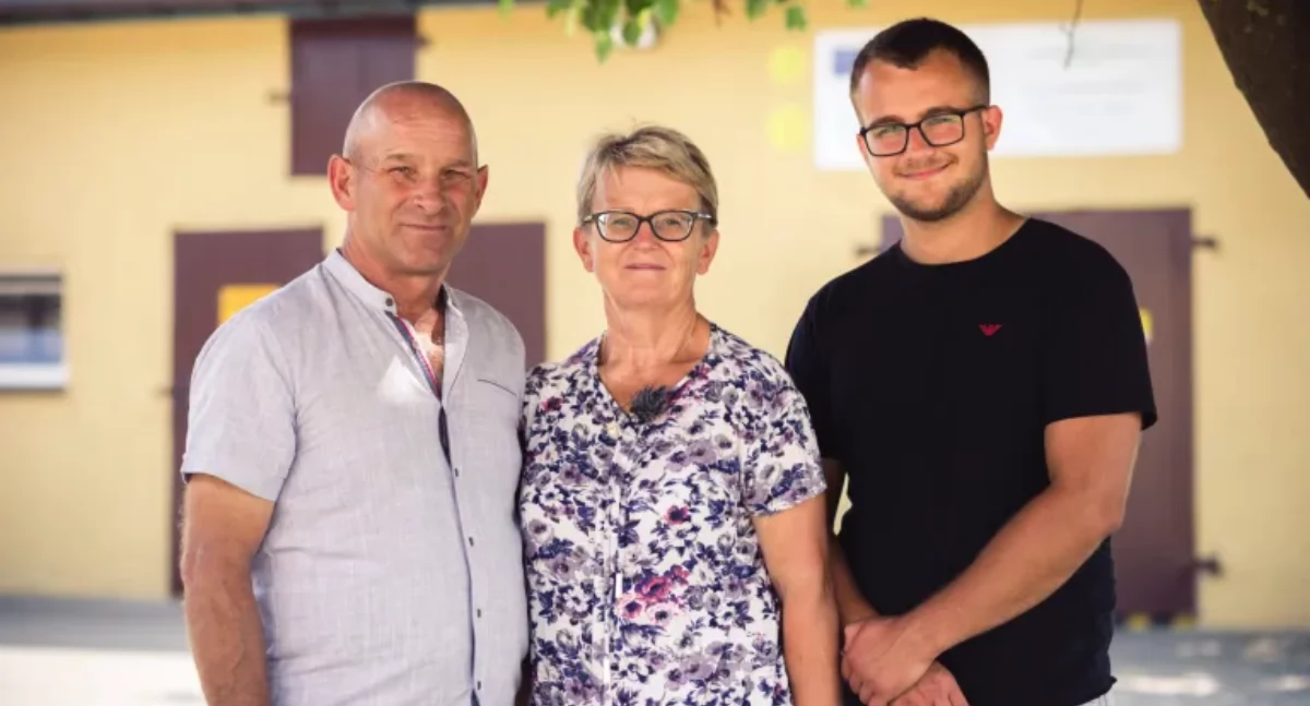 Małgorzata i Bogusław Sytowie z synem Piotrem