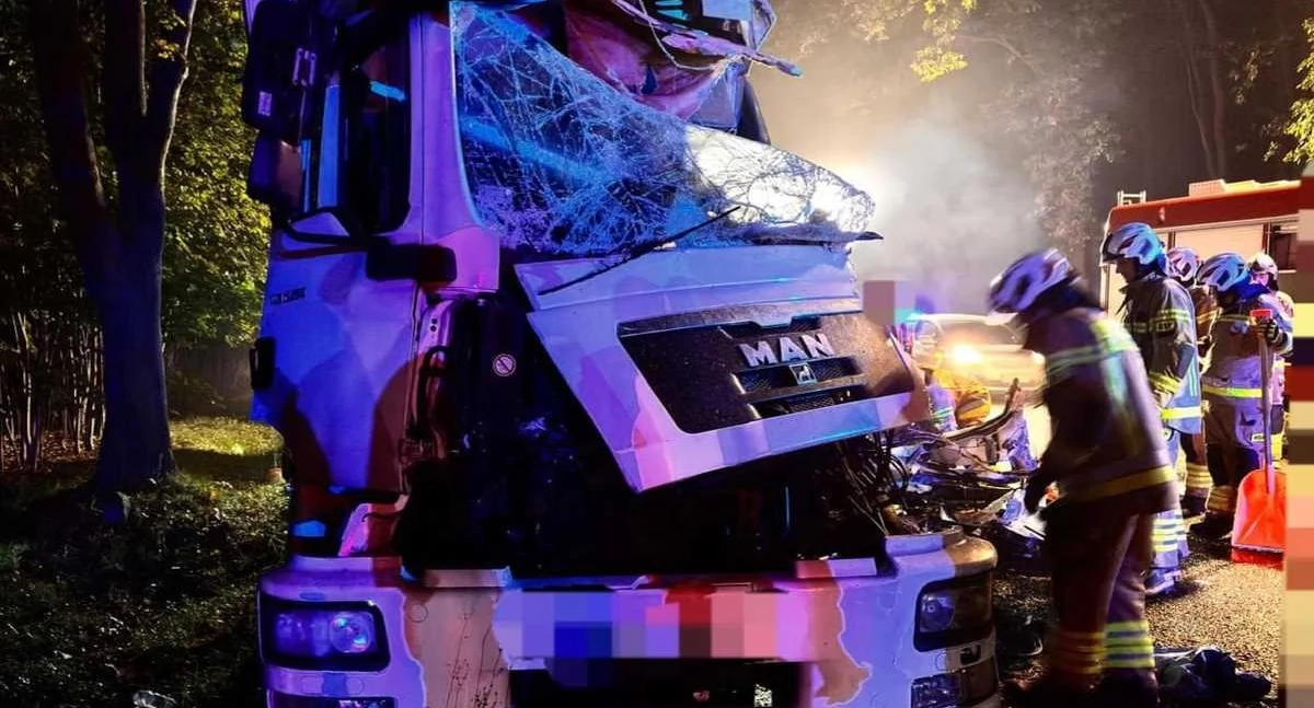 Wypadki, Śmierć drodze Kierowca ginie uderzeniu Scanię - zdjęcie, fotografia