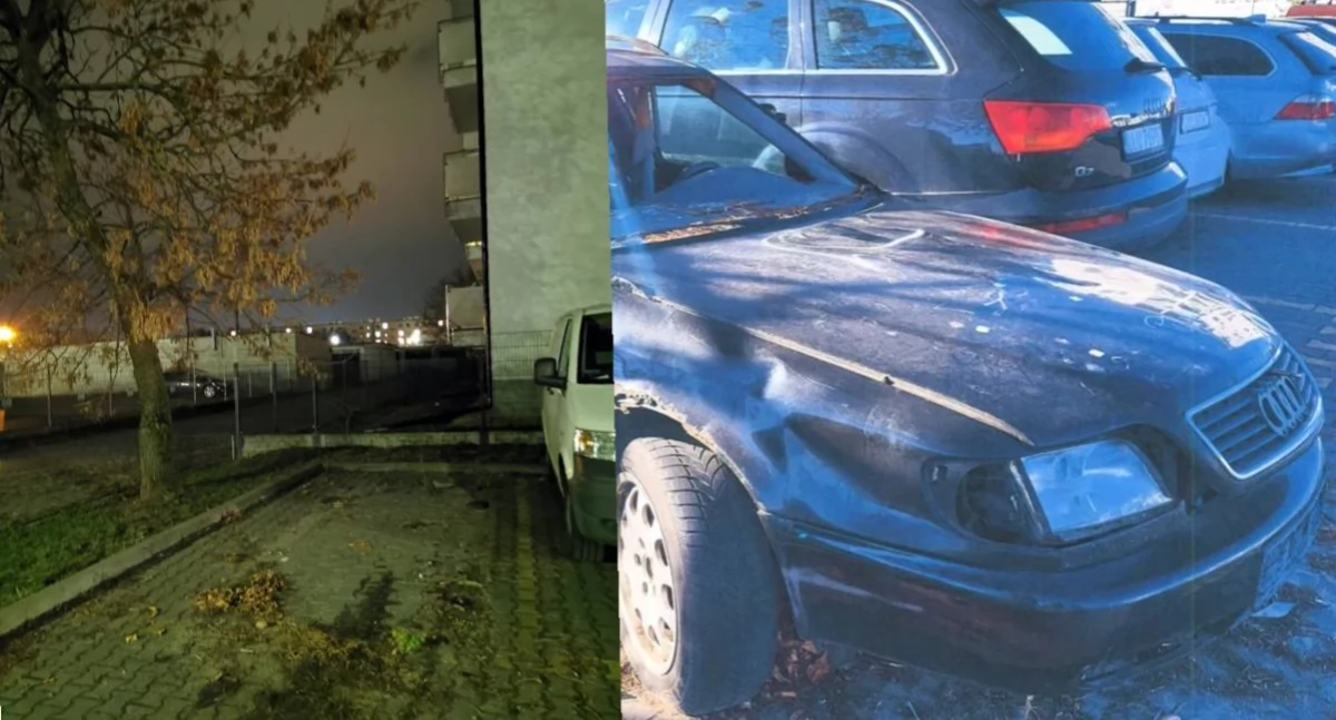 Miejsce parkingowe przy ul. Brzóski jest puste (fot. czytelnik Bartłomiej)