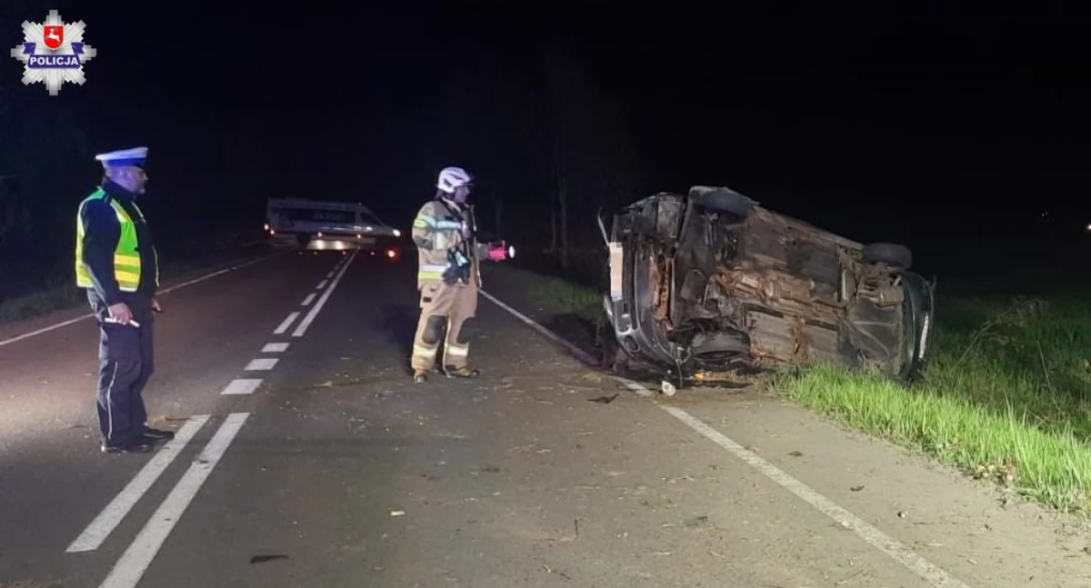 W kwietniu 2024 roku doszło do wypadku w gminie Krzywda (fot. Policja Łuków/zdj. archiwalne)