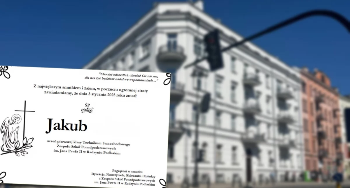 fot. Kuratorium Oświaty w Lublinie/Nekrolog zamieszczony na witrynie szkoły, do której chodził Kuba (z oryginału usunęliśmy nazwisko chłopca – wolą rodziny jest, aby nie pojawiało się ono w mediach)
