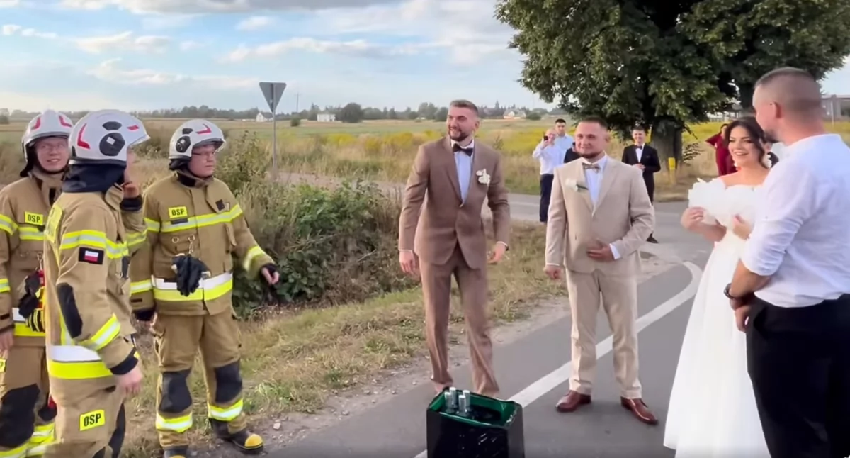 Straż Pożarna, Wzruszający moment Krynka stanął ślubnym kobiercu - zdjęcie, fotografia