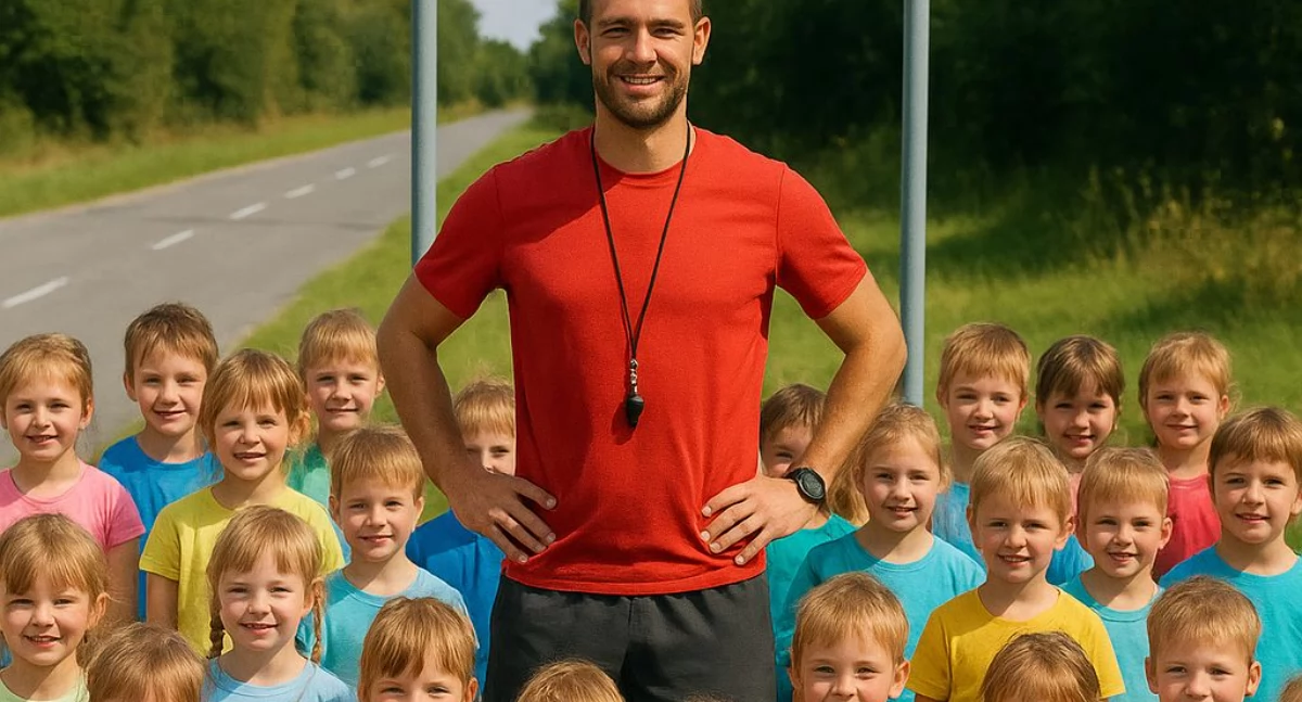 Wiadomości Sportowe, Dąbrowa rekordem! Ponad osób treningu dzieci trenują… darmo - zdjęcie, fotografia