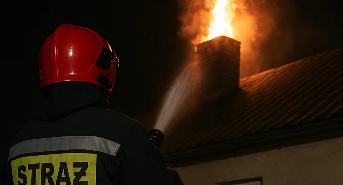 Straż Pożarna, Strażacy walczyli ogniem kominach! mógł wypełnić dwóch wsiach - zdjęcie, fotografia