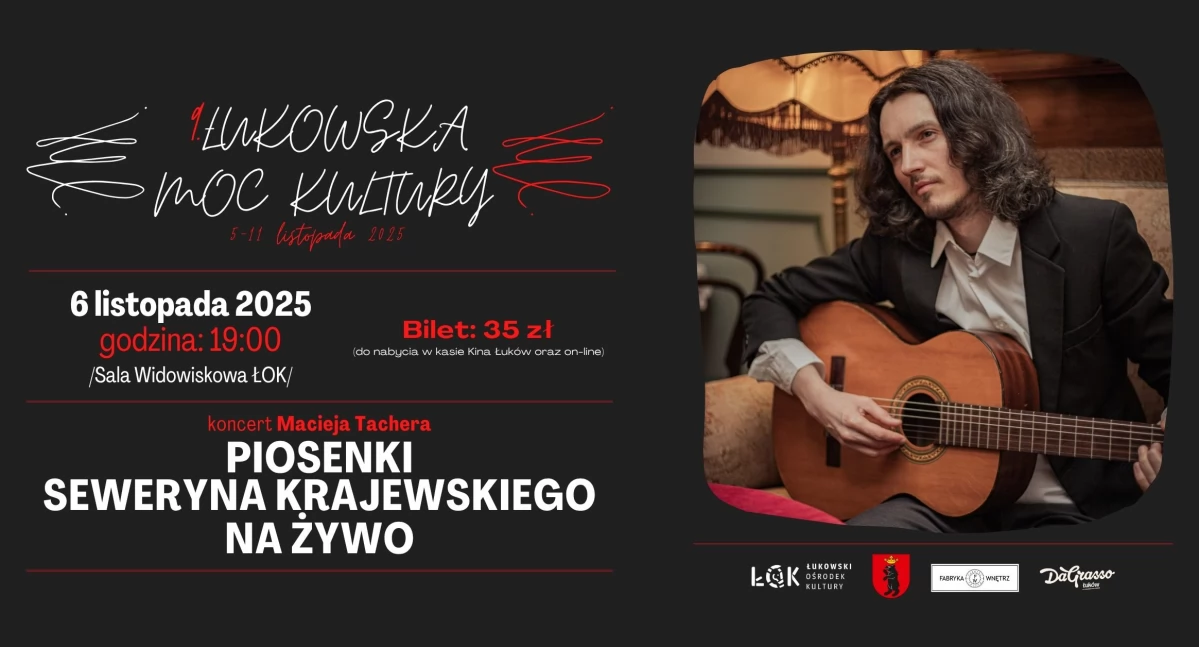 Informacje kulturalne, Koncert Macieja Tachera „Piosenki Seweryna Krajewskiego żywo” listopada - zdjęcie, fotografia