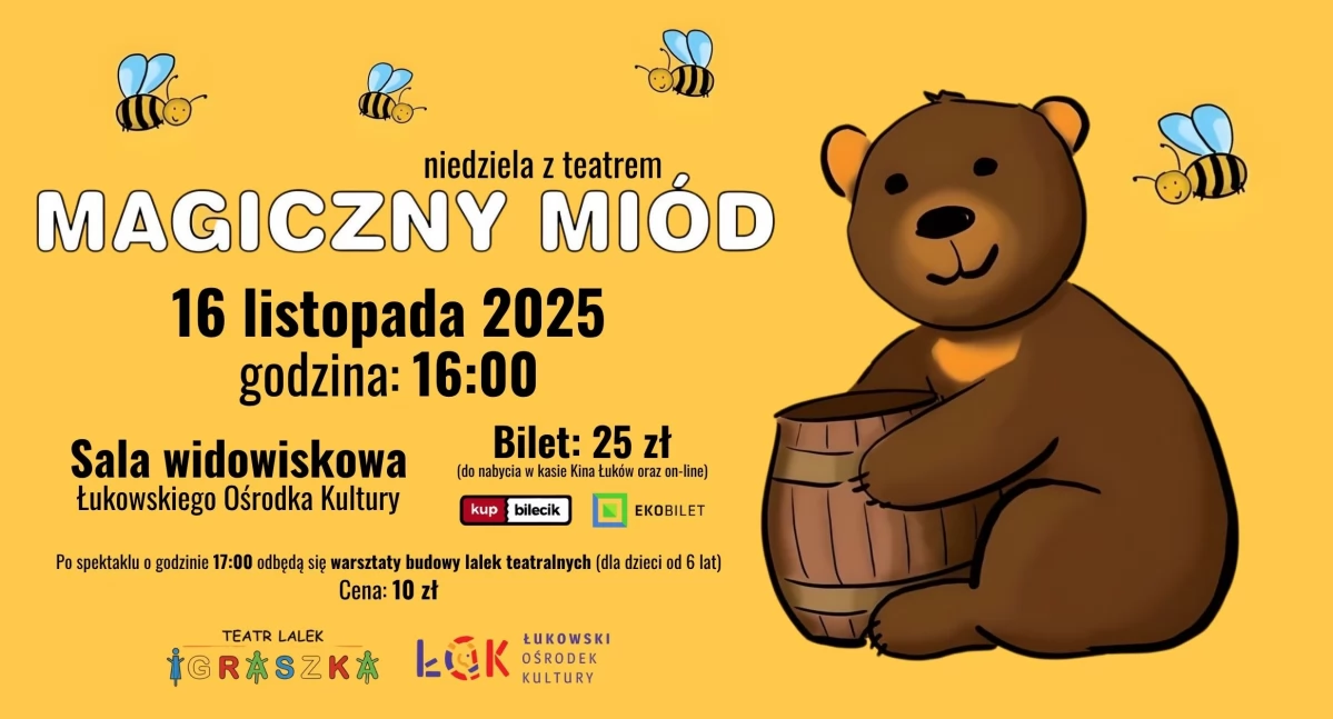 Wiadomości Partnera, Niedziela teatrem spektakl „Magiczny miód” warsztaty budowy lalki teatralnej - zdjęcie, fotografia