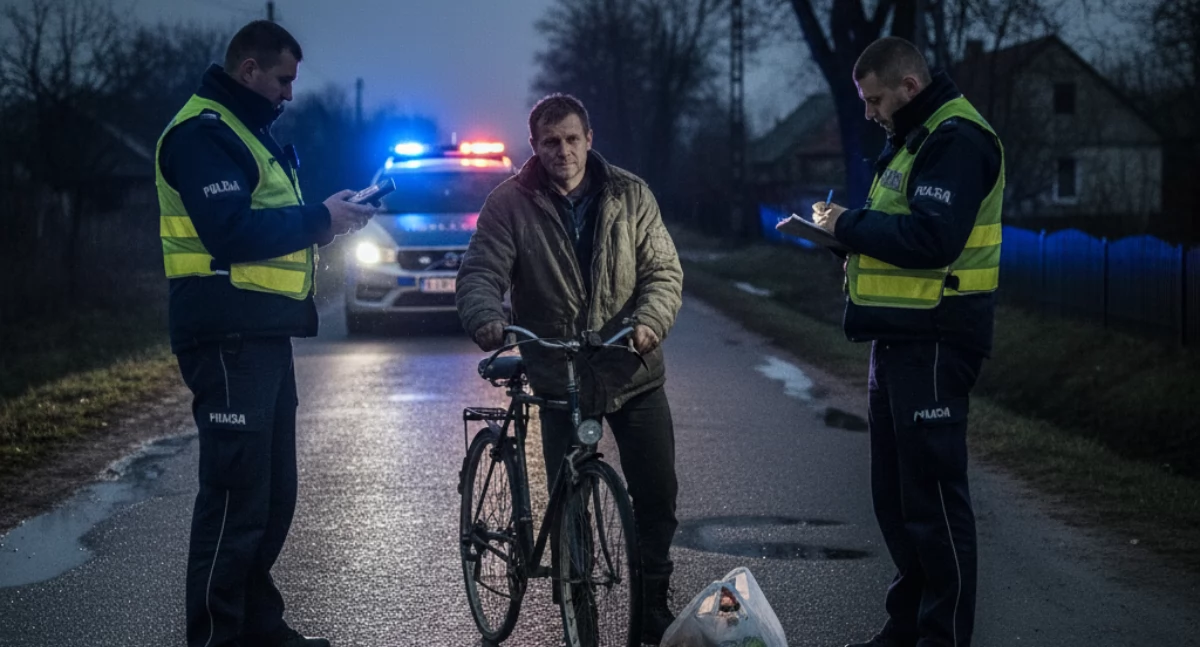 Przestępczość, alkohol Teraz zapłacą zatrzymanych nietrzeźwych rowerzystów Powiecie Łukowskim - zdjęcie, fotografia