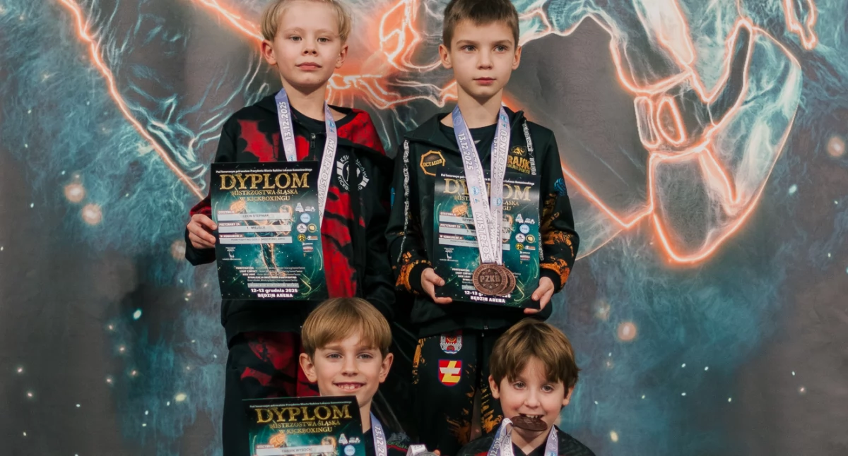 Sukcesy sportowe, Łukowski Kickboxingu Zgarnął Medali Mistrzostwach Śląska Krystian Czerski Najlepszym Dzieciakiem - zdjęcie, fotografia