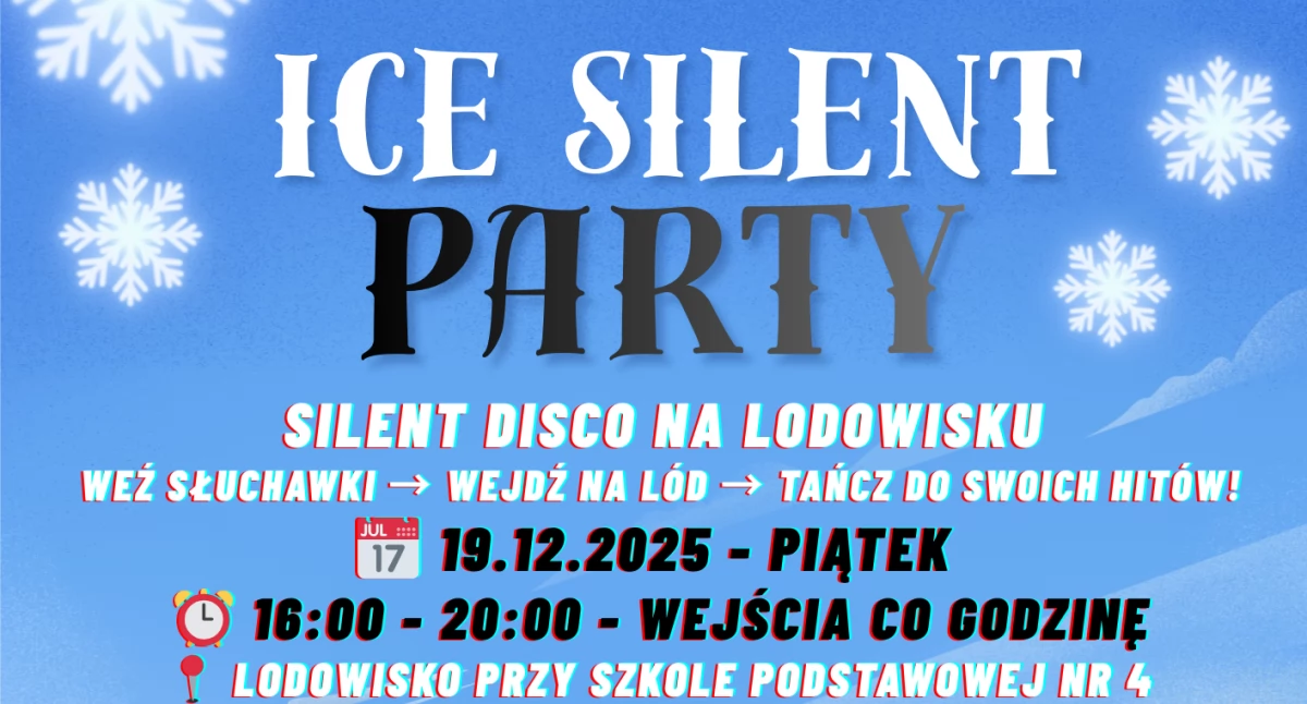 Pogoda , Łuków Lodowisko ożyje! Nadchodzi SILENT PARTY Integracja rytmie ciszy - zdjęcie, fotografia