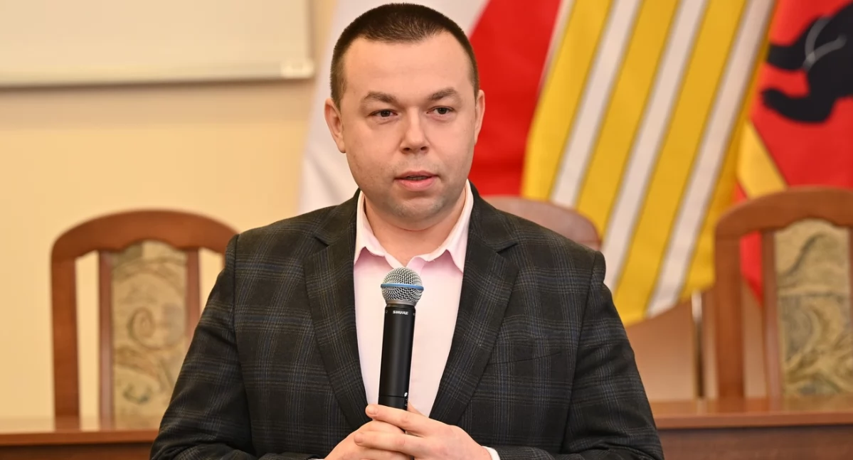 Na zdjęciu Sławomir  Rzymowski Wicestarosta Łukowski