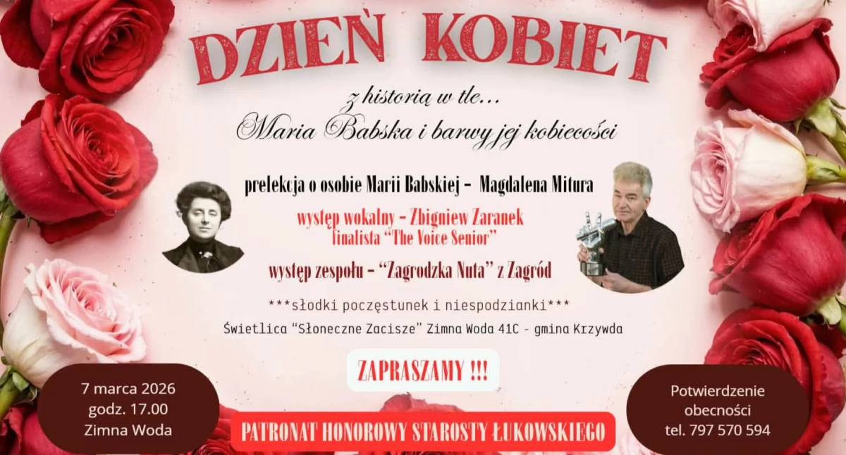 Konkursy,  Powiat Łukowski Maria Babska sekrety Niezwykły Dzień Kobiet Zimnej Wodzie - zdjęcie, fotografia