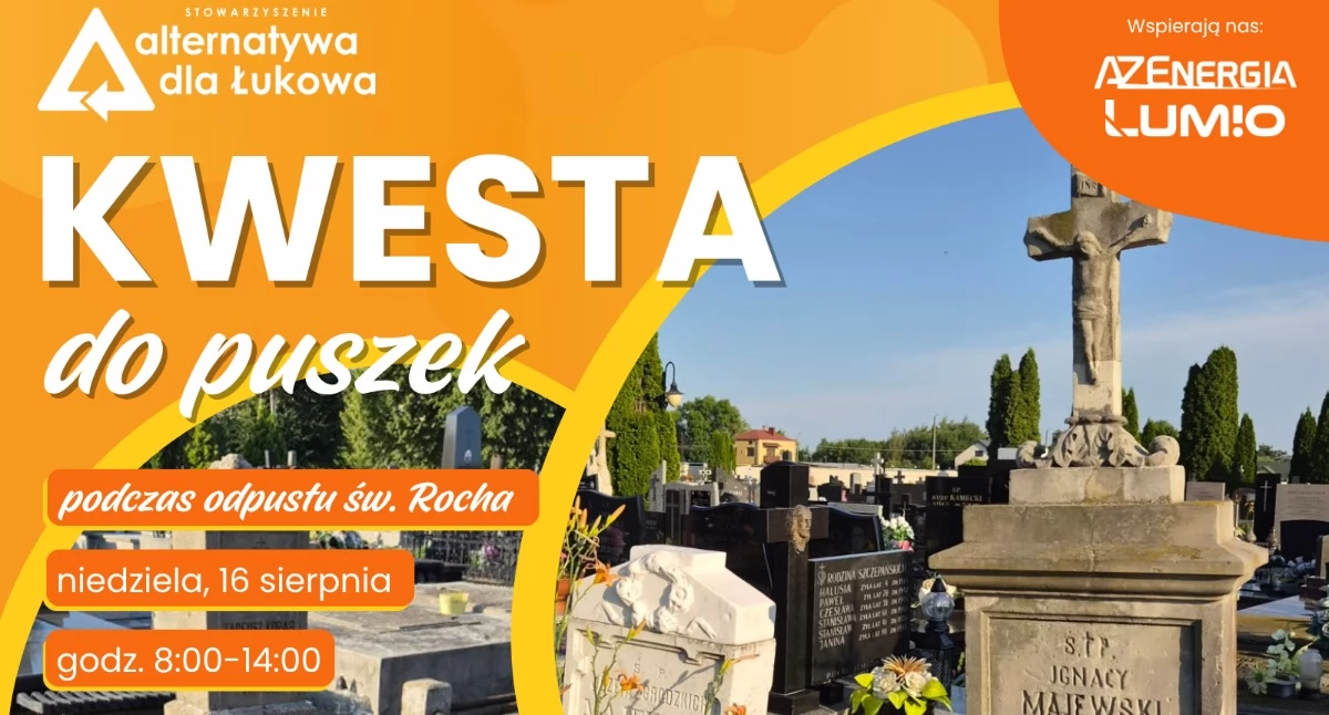 Sprawy społeczne, Kwesta ratowanie zabytkowych nagrobków Łukowie sierpnia podczas odpustu Rocha - zdjęcie, fotografia
