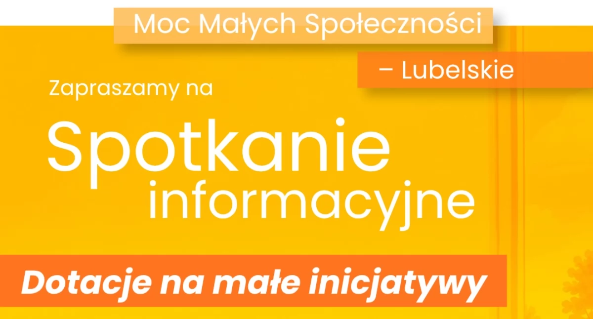Akcje Charytatywne i Wsparcie, Nawet tysięcy złotych wkładu własnego lokalne inicjatywy Nadchodzi spotkanie informacyjne Łukowie - zdjęcie, fotografia