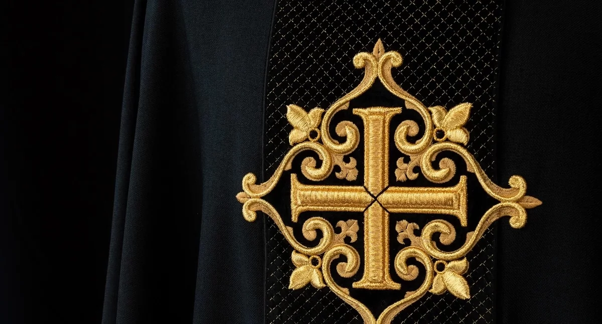 Kościół i Religia, Ornat motywem Baranka Wielkanocnego Symbolika zastosowanie - zdjęcie, fotografia