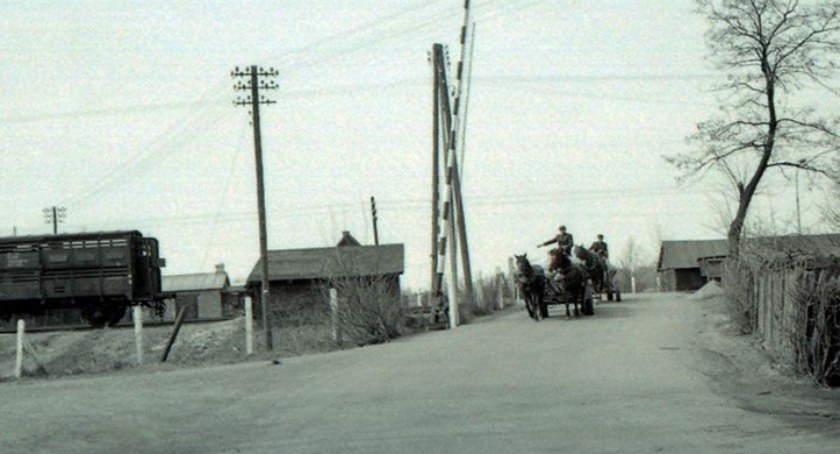 Historia, wyglądał przejazd kolejowy Łapiguz Łukowie - zdjęcie, fotografia
