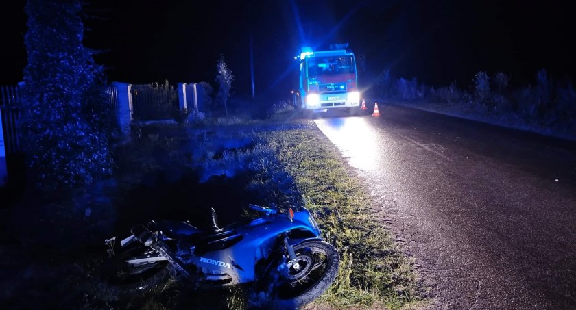 Wypadki, Kolejny wypadek udziałem motocyklisty! Czarna seria - zdjęcie, fotografia
