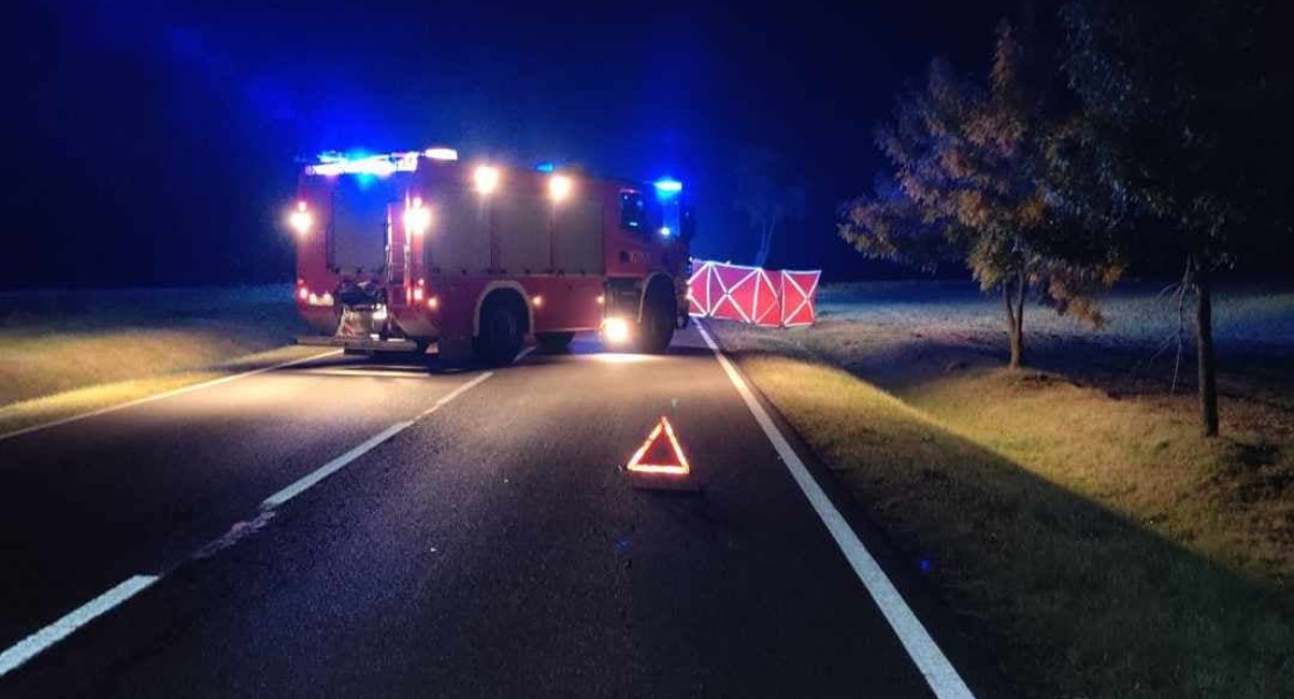 Wypadki, Śmierć rowerzysty Tragiczny wypadek Dmininie - zdjęcie, fotografia