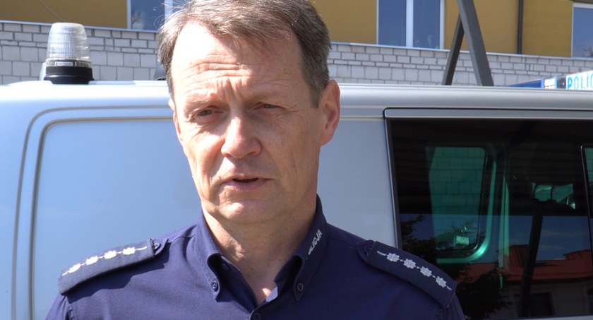 Asp. szt. Marcin Józwik z Policji w Łukowie 