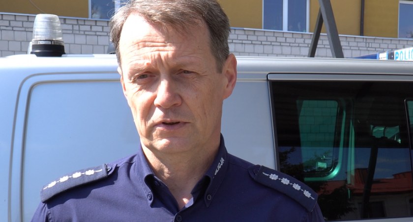 Asp. szt. Marcin Józwik z Policji w Łukowie.