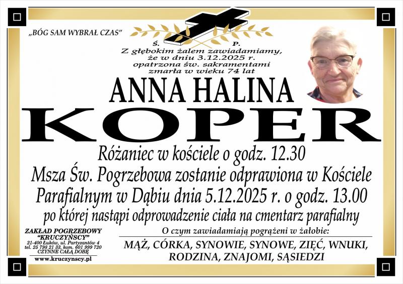 Anna Halina  Koper