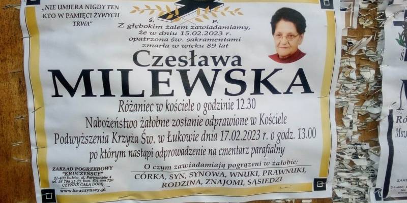 Czesława  Milewska