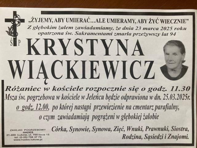 Krystyna  Wiąckiewicz