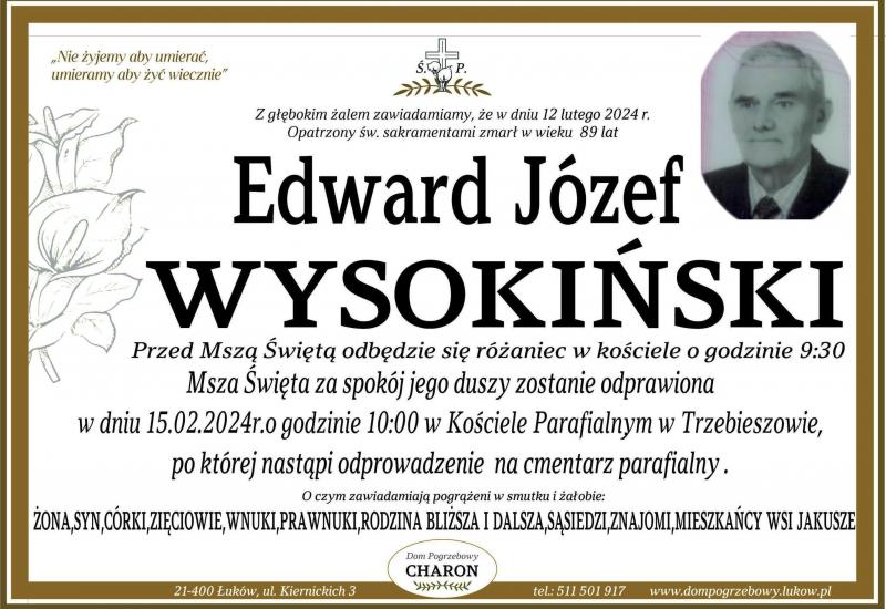 Edward Józef  Wysokiński 
