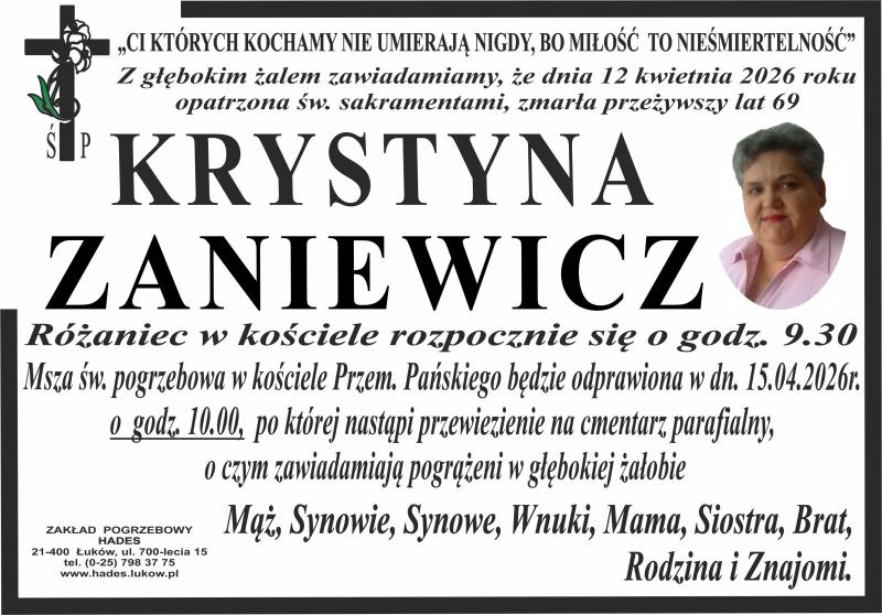 Krystyna  Zaniewicz 