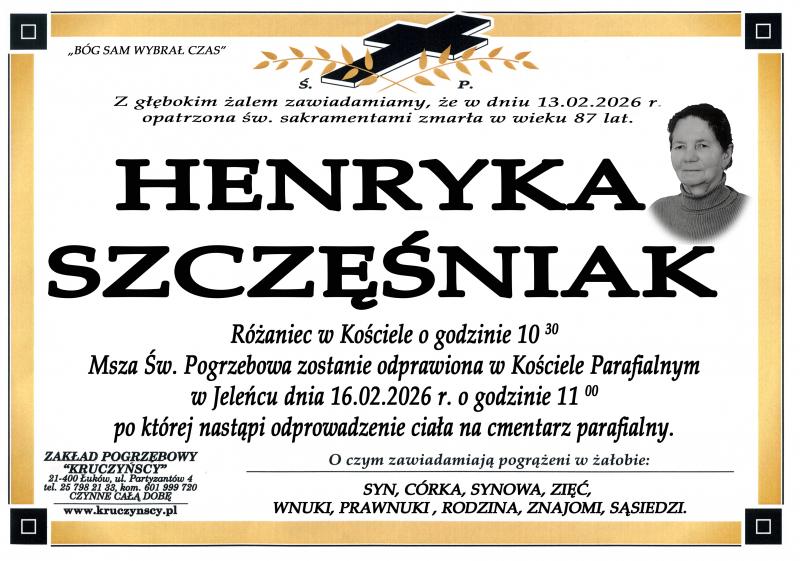 Henryka  Szczęśniak 