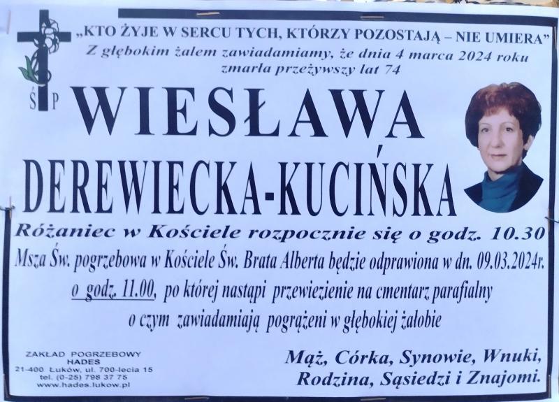 Wiesława  Derewiecka - Kucińska