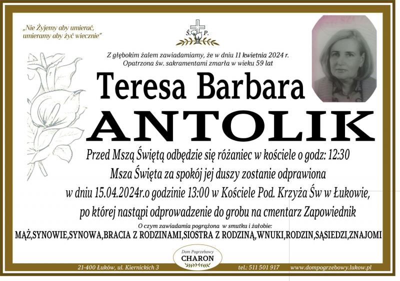 Teresa Barbara  Antolik