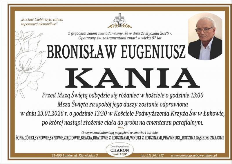 Bronisław Eugeniusz  Kania 