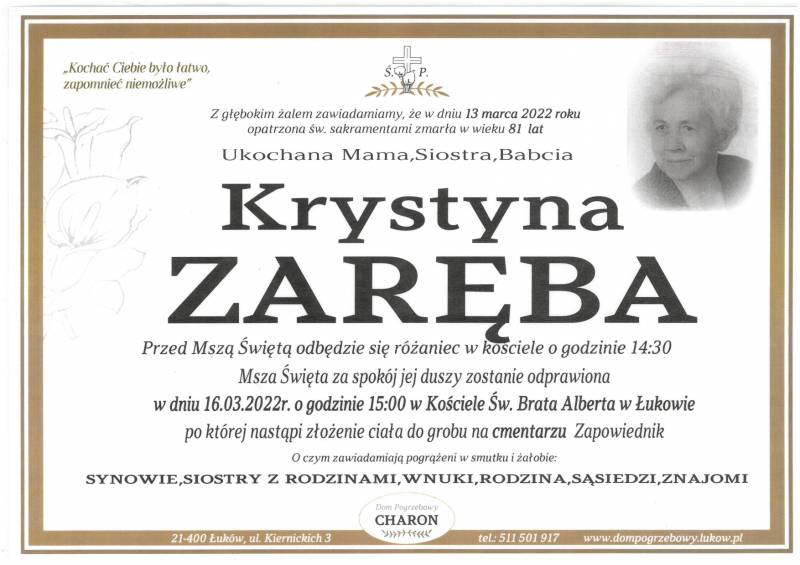 Krystyna  ZARĘBA