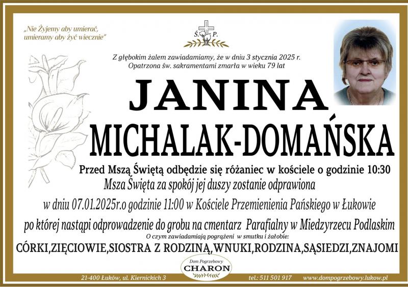 Janina  Michalak - Domańska
