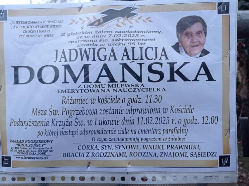 Jadwiga Alicja  Domańska 
