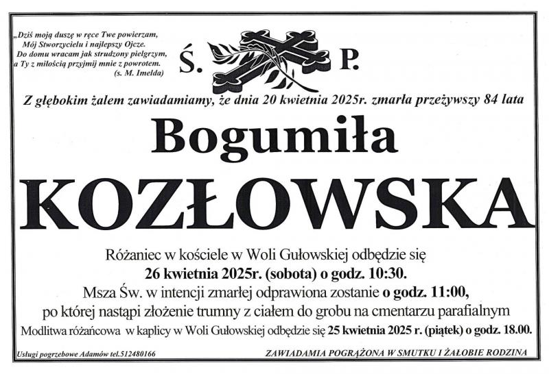Bogumiła Kozłowska