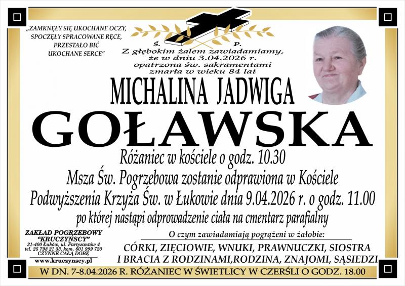 Michalina Jadwiga  Goławska 