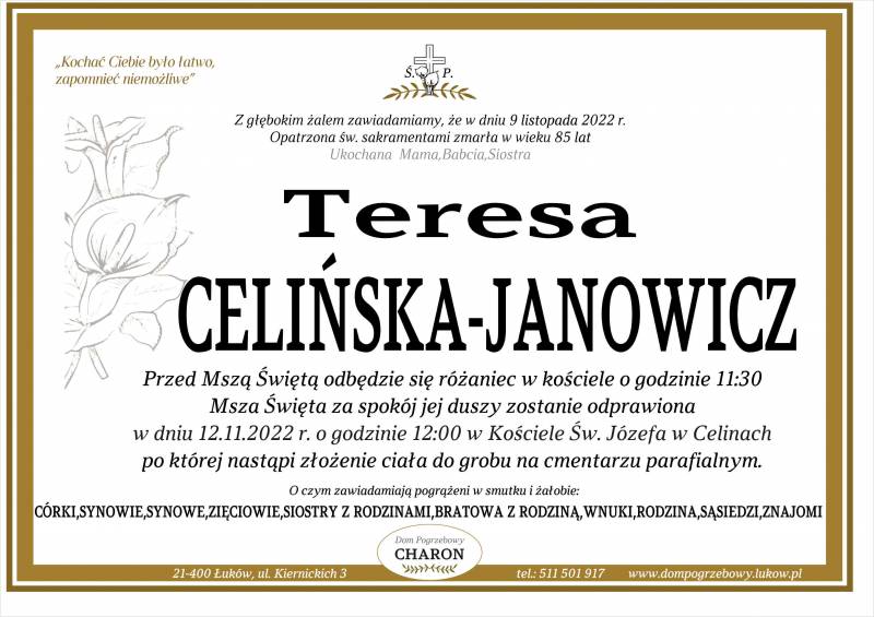 Teresa  Celińska - Janowicz 