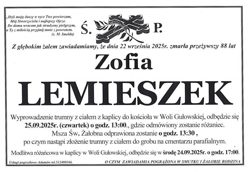 Zofia Lemieszek