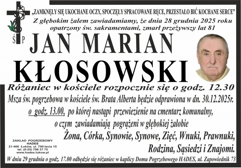 Jan Marian  Kłosowski 