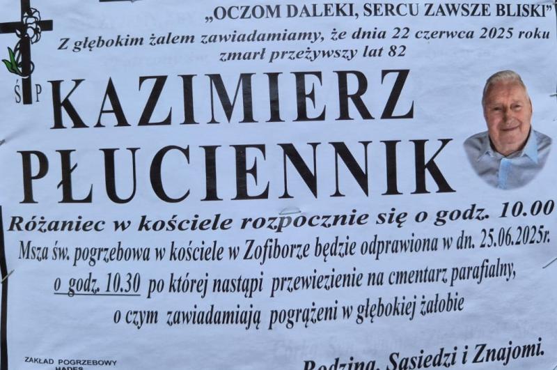 Nekrolog: śp. Kazimierz Płuciennik, zm. 22 czerwca 2025 r.
