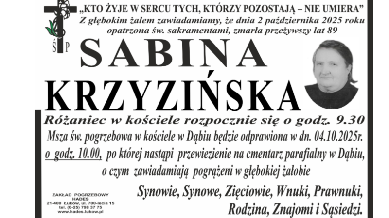 Sabina  Krzyzińska