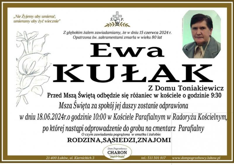 Ewa Kułak zd. Toniakiewicz 