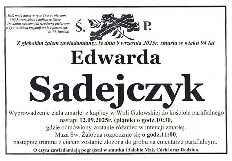Edwarda Sadejczyk