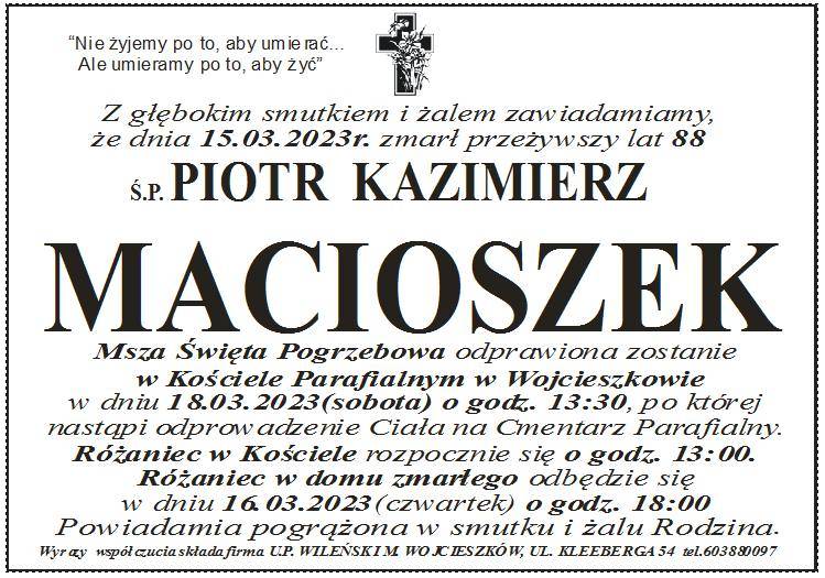 Piotr Kazimierz  Macioszek