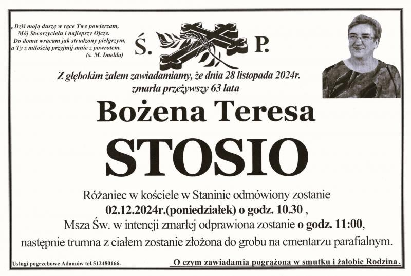 Bożena Teresa Stosio