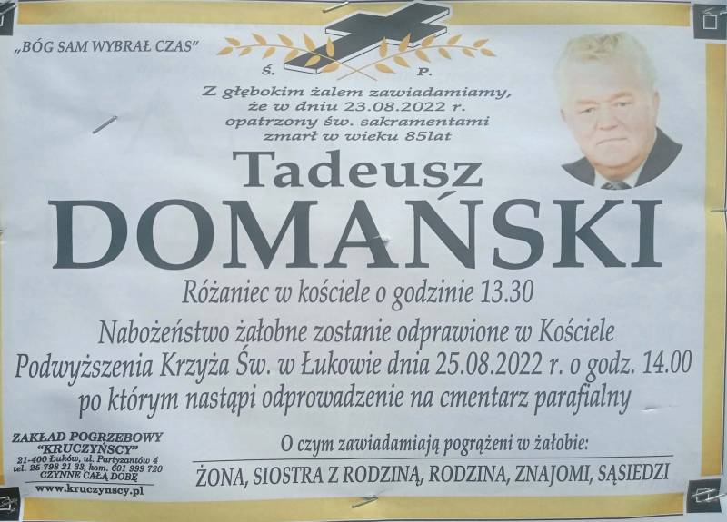 Tadeusz  DOMAŃSKI 
